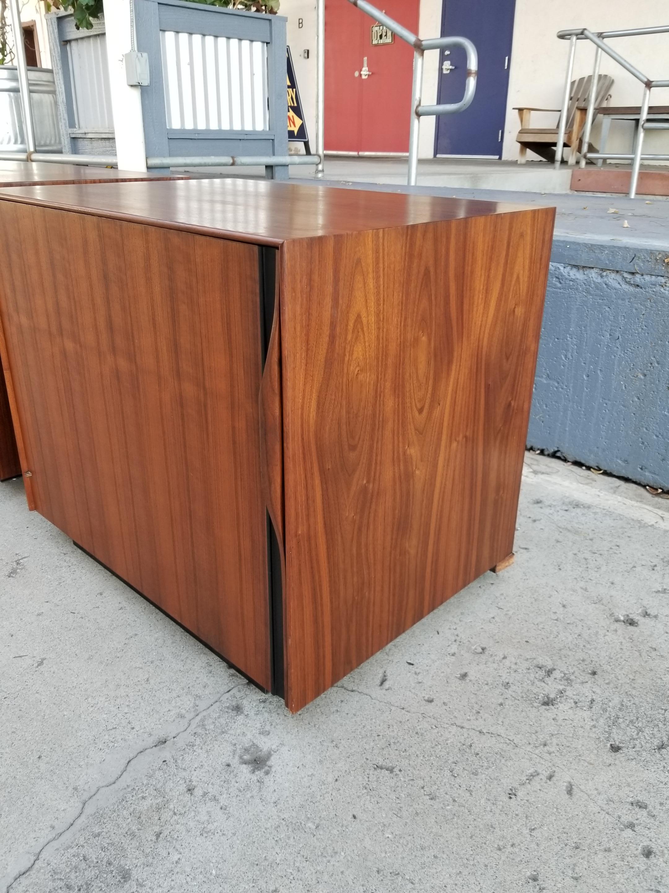 John Kapel Side Tables or Cabinets, a Pair In Good Condition In Fulton, CA