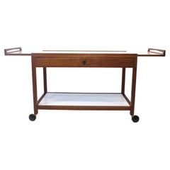 John Kapel Walnut Bar Cart for Glenn of California