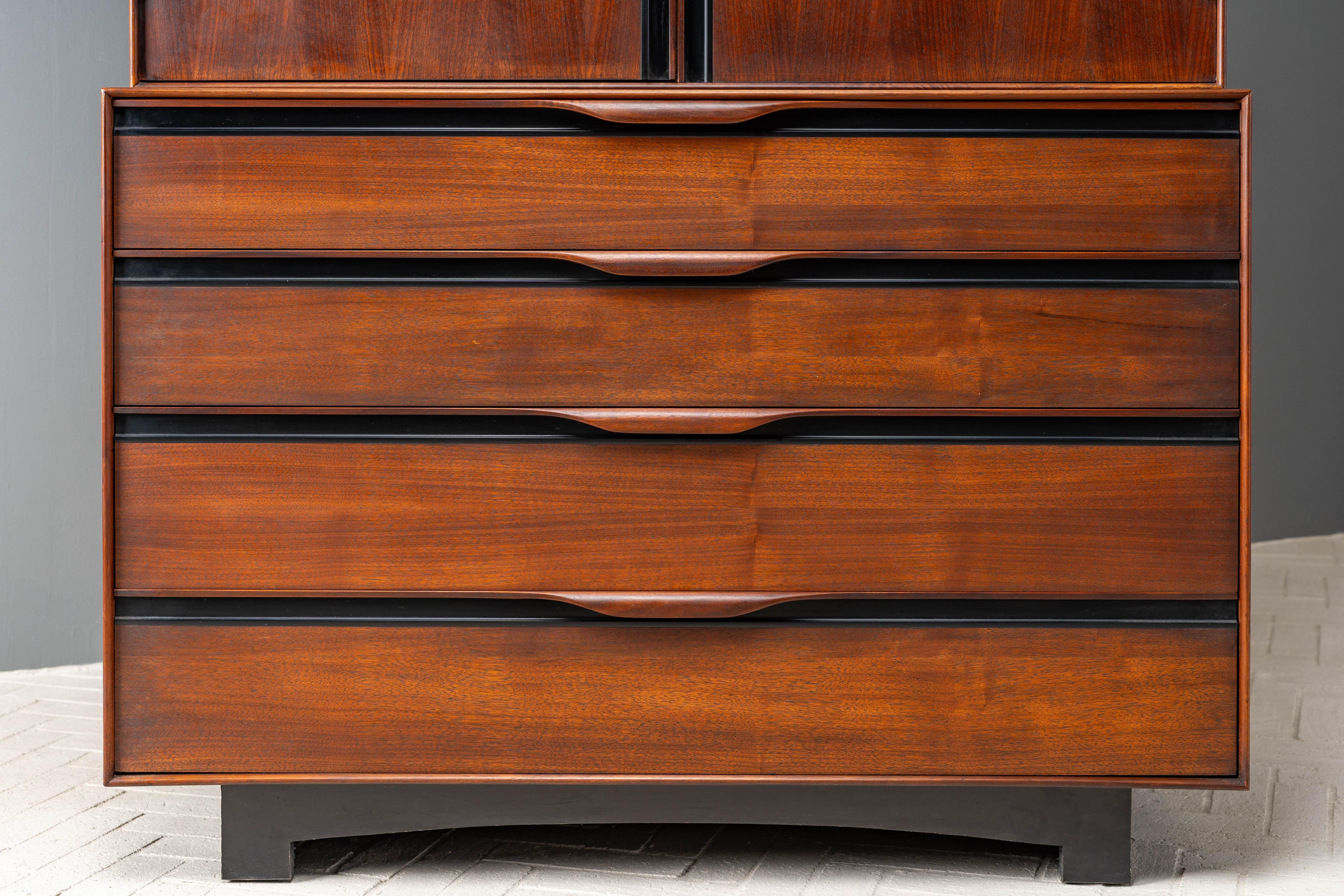 John Kapel Walnut Highboy For Sale 1