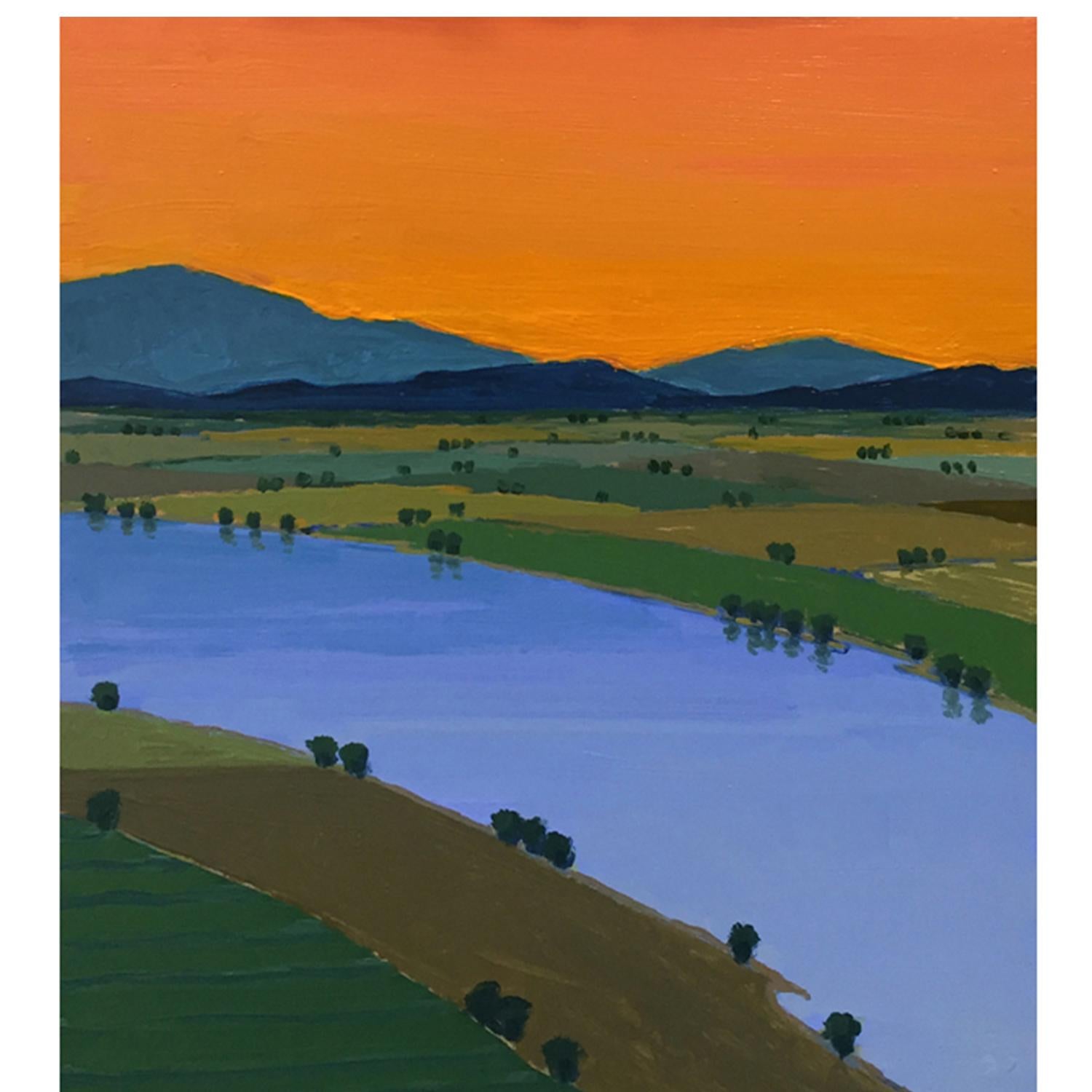 John Karl Claes Landscape Painting - Afterglow