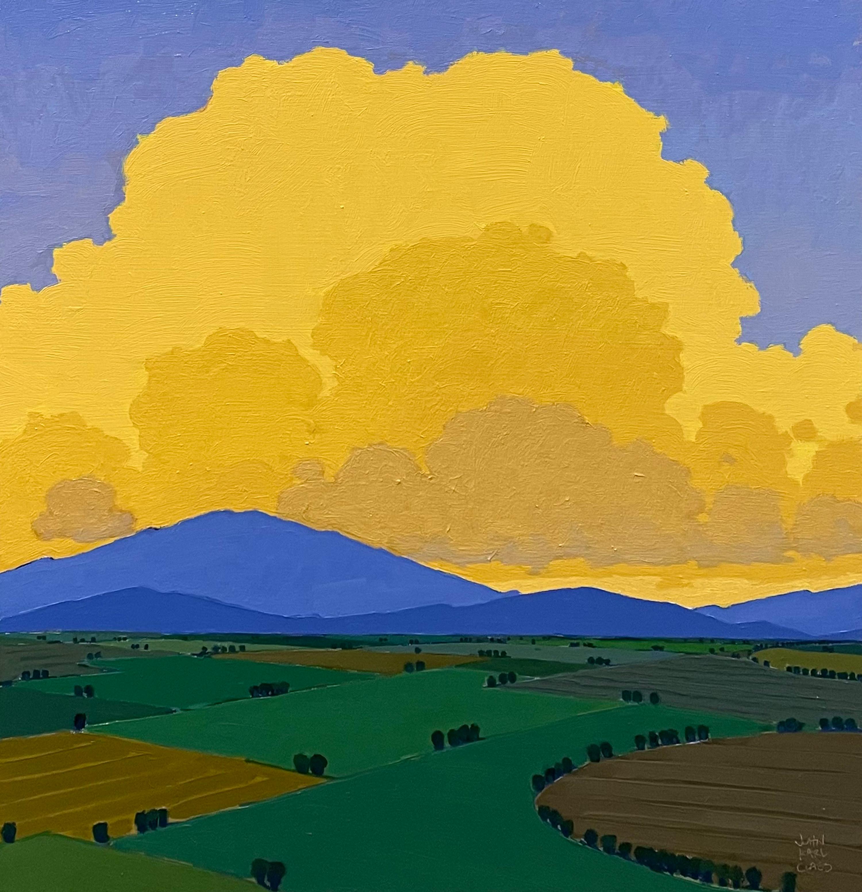 John Karl Claes Landscape Painting - 	 Hills and Evening Clouds