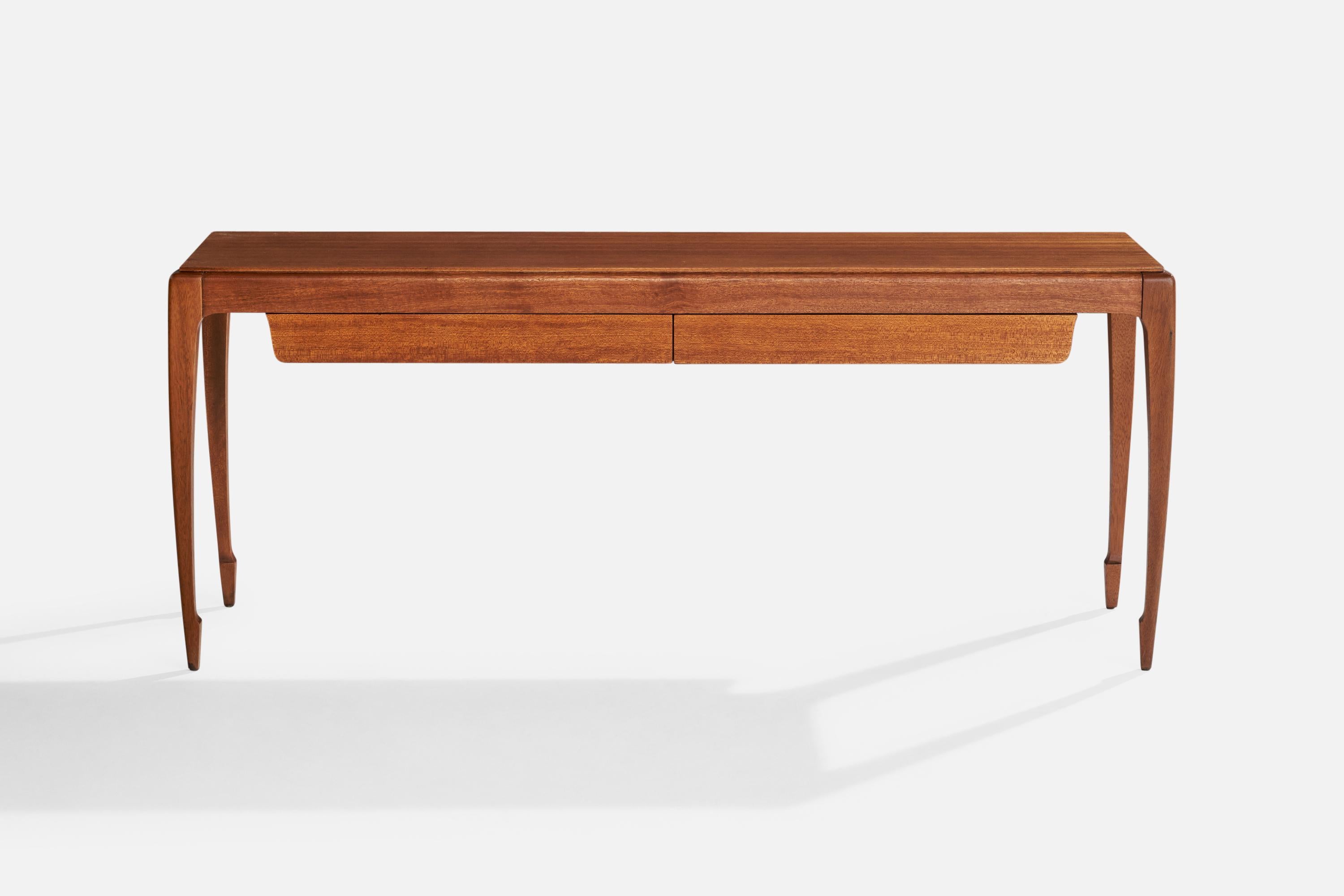 John Keal, Konsolentisch, Holz, USA, 1950er Jahre (Moderne der Mitte des Jahrhunderts)