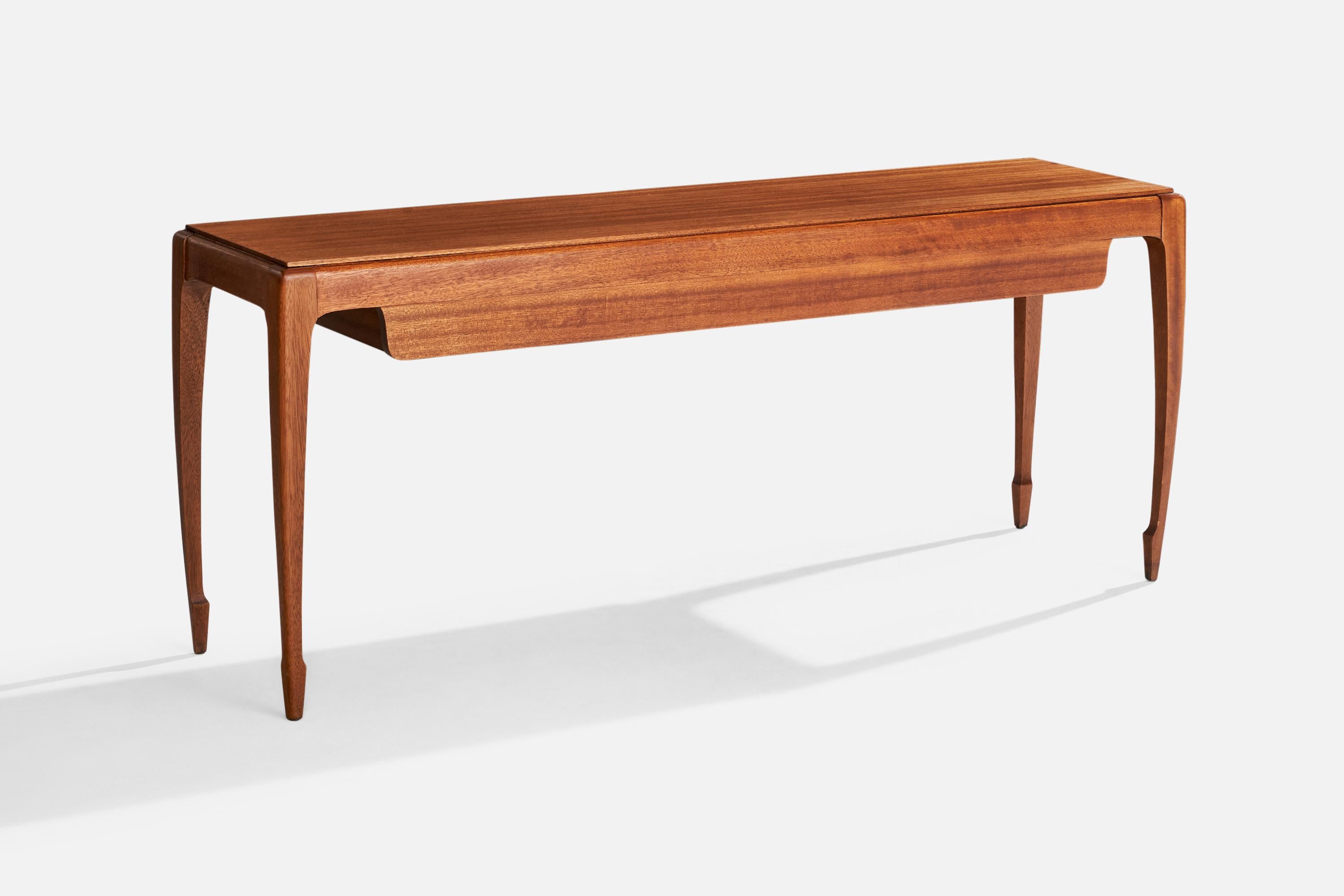 John Keal, Konsolentisch, Holz, USA, 1950er Jahre (Mitte des 20. Jahrhunderts)