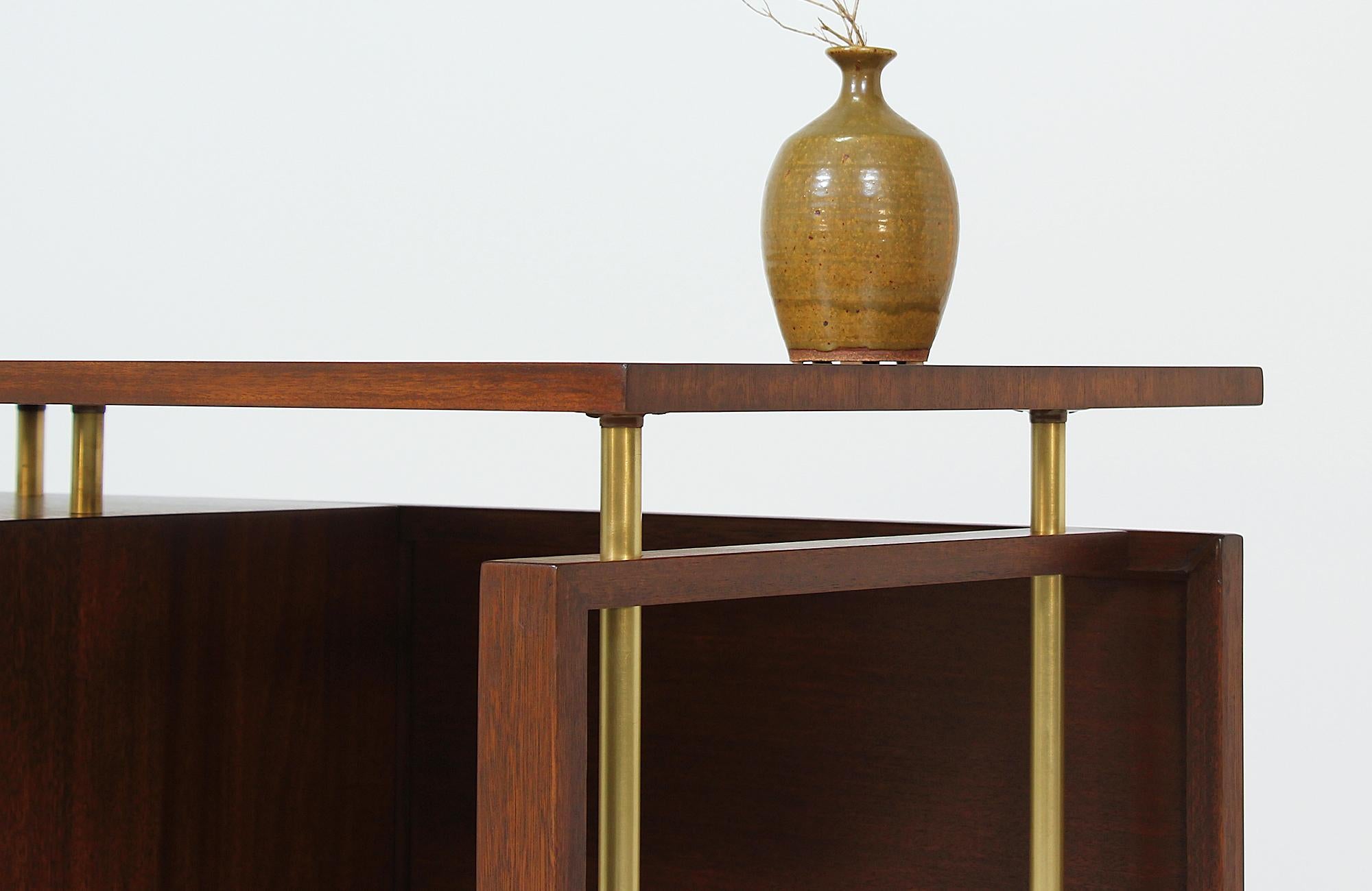 John Keal Desk with Brass Accents for Brown Saltman 8