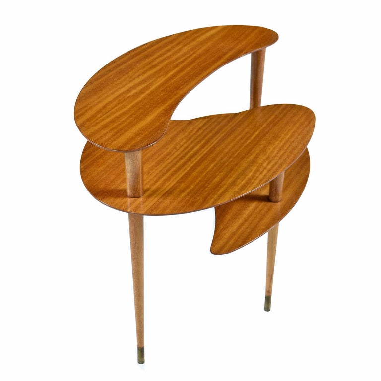 John Keal for BrownSaltman Biomorphic Mahogany ThreeTier Server End