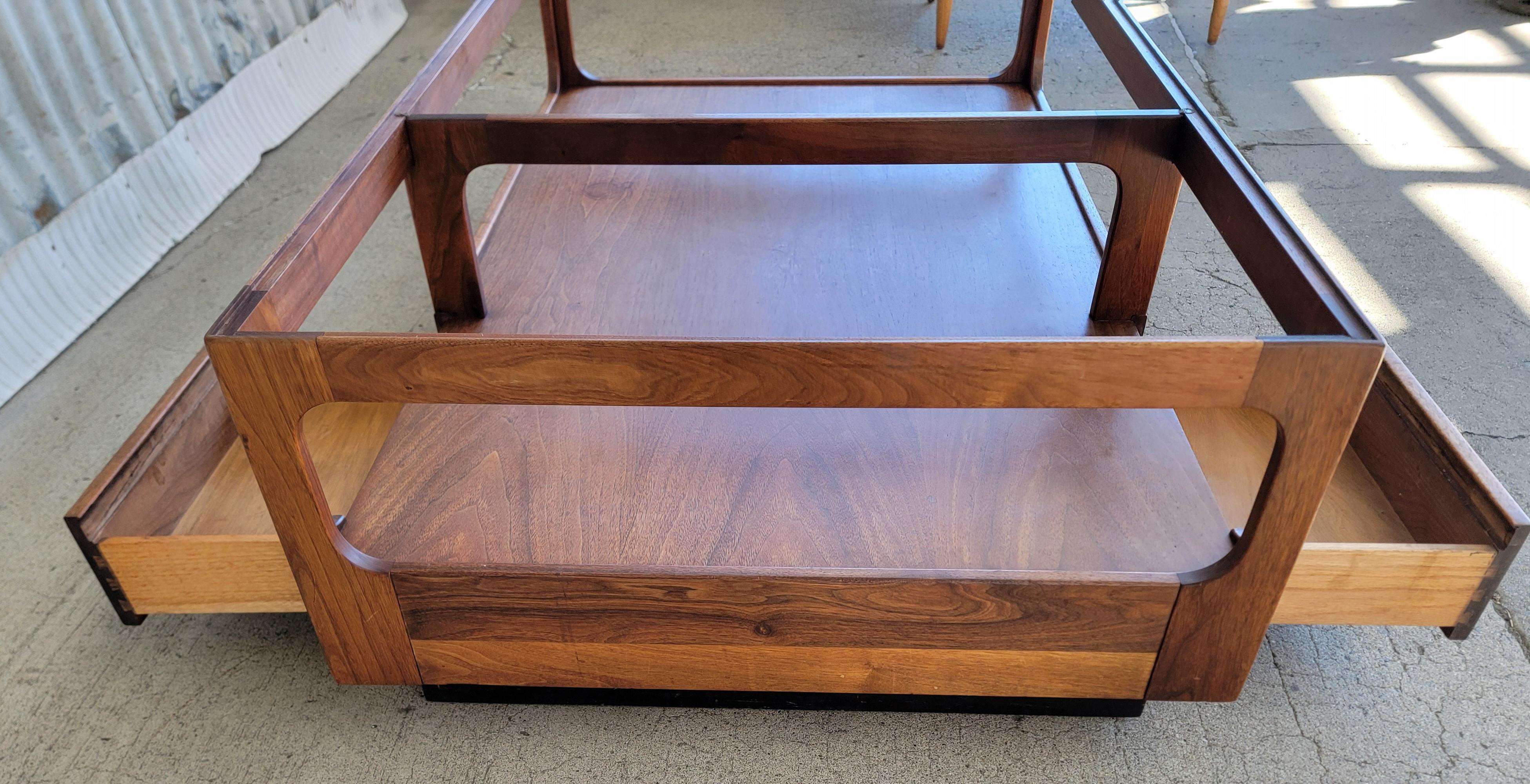 20th Century John Keal for Brown Saltman Coffee Table Solid Walnut For Sale