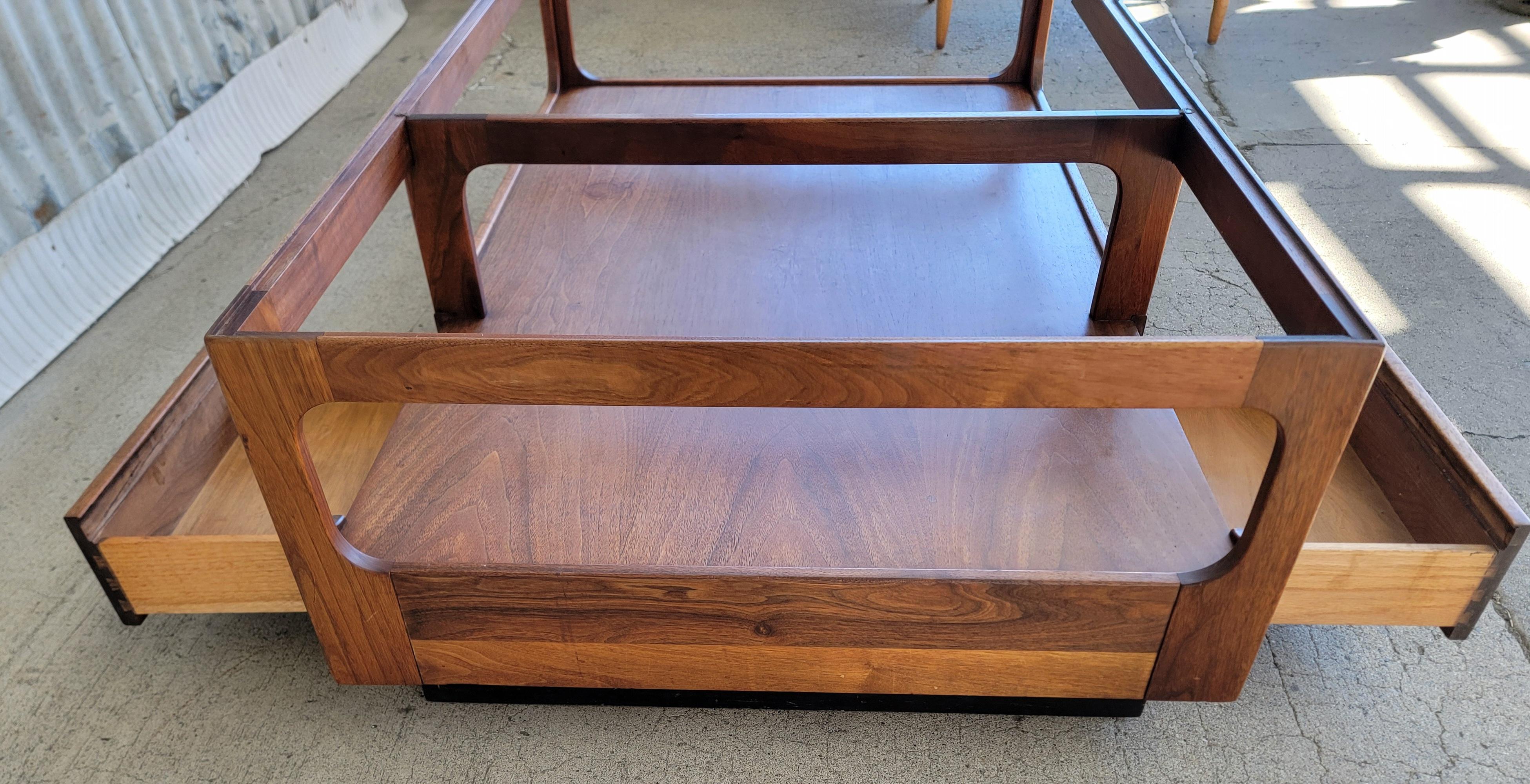 20th Century John Keal for Brown Saltman Coffee Table Solid Walnut