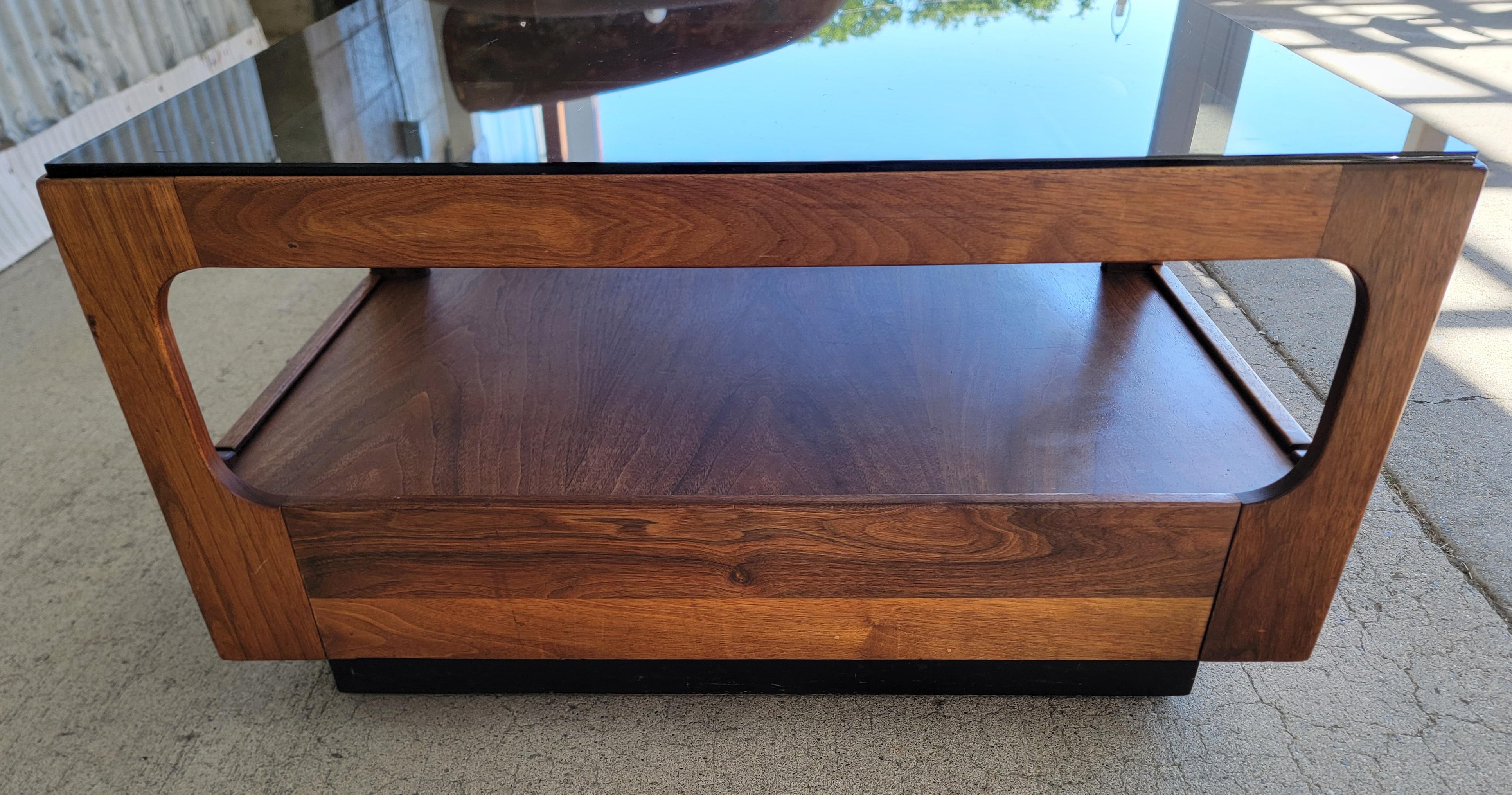 John Keal for Brown Saltman Coffee Table Solid Walnut For Sale 1