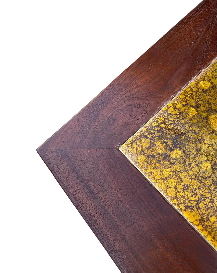 John Keal for Brown Saltman “Constellation” Walnut Side Table In Good Condition For Sale In Brooklyn, NY