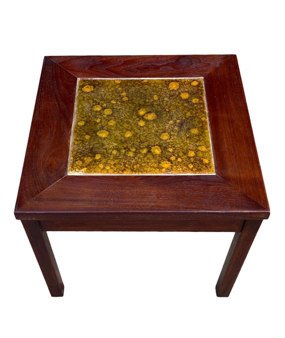 John Keal for Brown Saltman “Constellation” Walnut Side Table For Sale 3