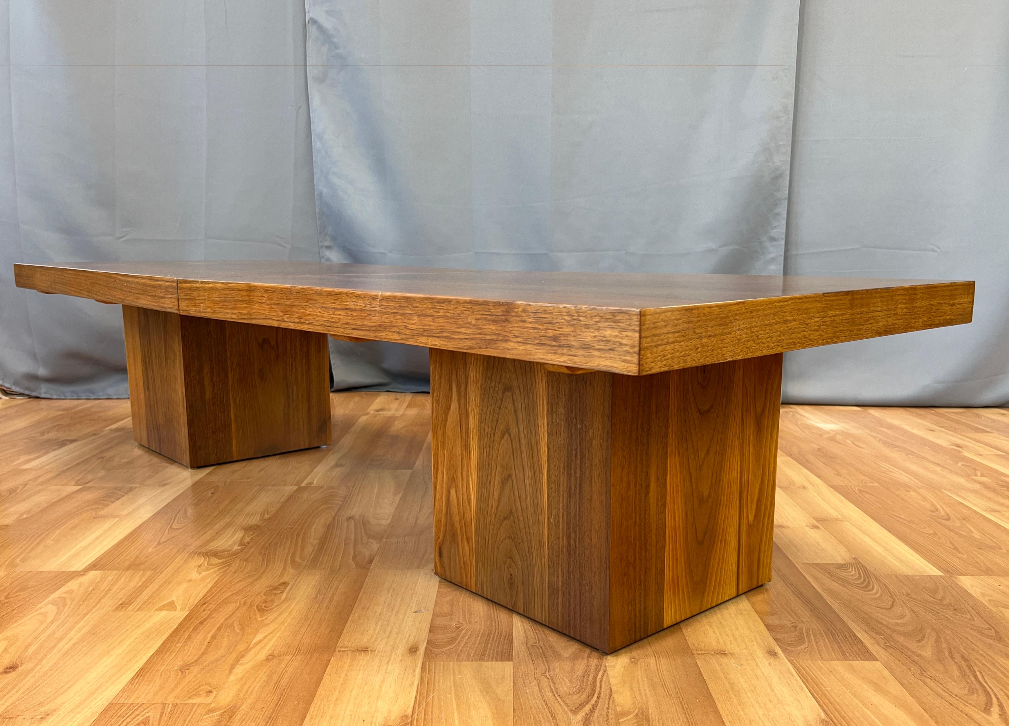 Formica John Keal for Brown Saltman Expandable Walnut Coffee Table