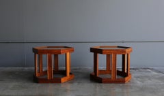 John Keal for Brown Saltman Hexagonal Side Tables for Brown Saltman, circa 1960