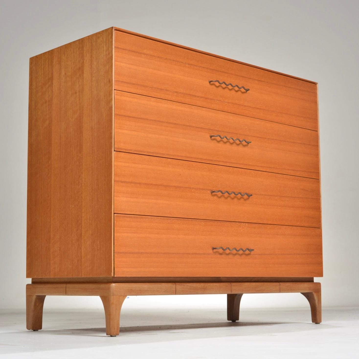 Mid-Century Modern John Keal for Brown Saltman Highboy Dresser For Sale