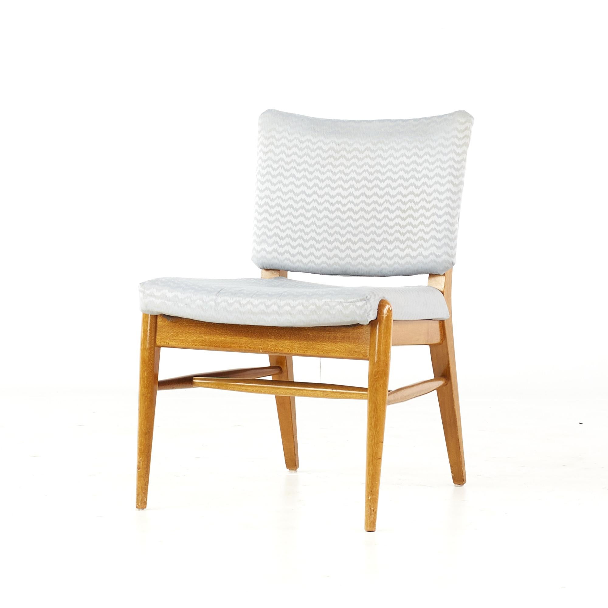Late 20th Century John Keal for Brown Saltman Mcm Bleached Mahogany Dining Chairs, Set of 6 For Sale