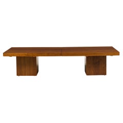 John Keal für Brown Saltman Amerikanischer ausziehbarer Couchtisch aus Holz, Mitte des Jahrhunderts