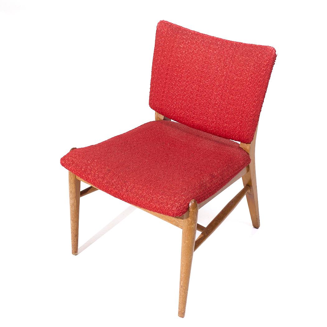 John Keal for Brown Saltman Mid Century Beached Mahogany Dining Chairs - Pair For Sale 4