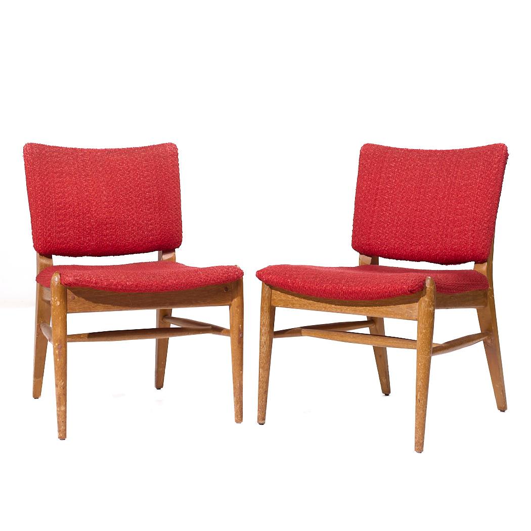 Mid-Century Modern John Keal for Brown Saltman Mid Century Beached Mahogany Dining Chairs - Pair For Sale