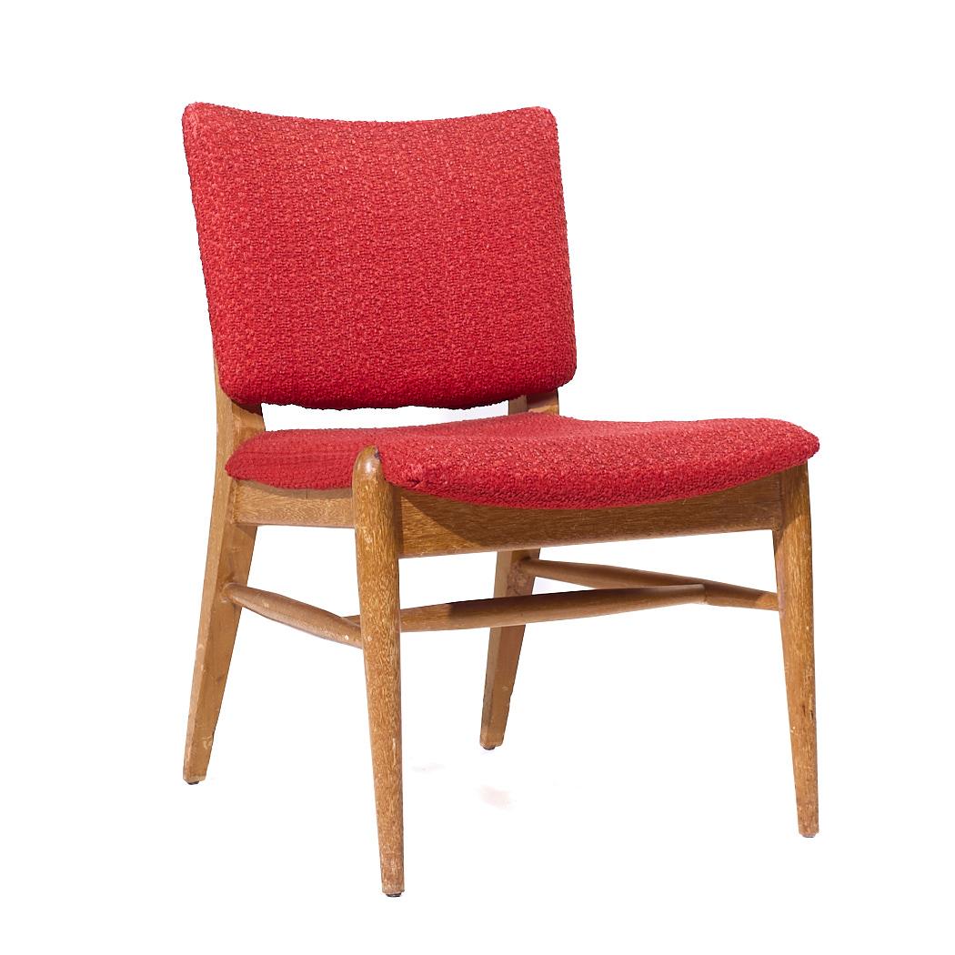 American John Keal for Brown Saltman Mid Century Beached Mahogany Dining Chairs - Pair For Sale