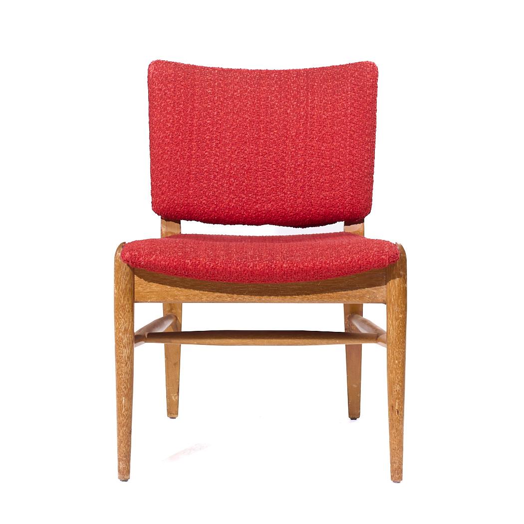 Bleached John Keal for Brown Saltman Mid Century Beached Mahogany Dining Chairs - Pair For Sale
