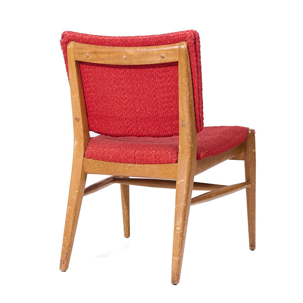 Late 20th Century John Keal for Brown Saltman Mid Century Beached Mahogany Dining Chairs - Pair For Sale