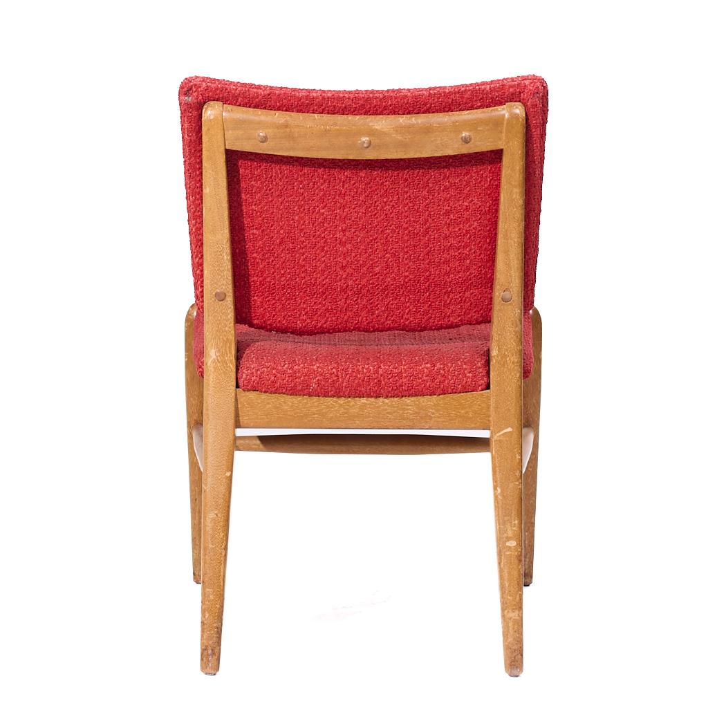 Upholstery John Keal for Brown Saltman Mid Century Beached Mahogany Dining Chairs - Pair For Sale
