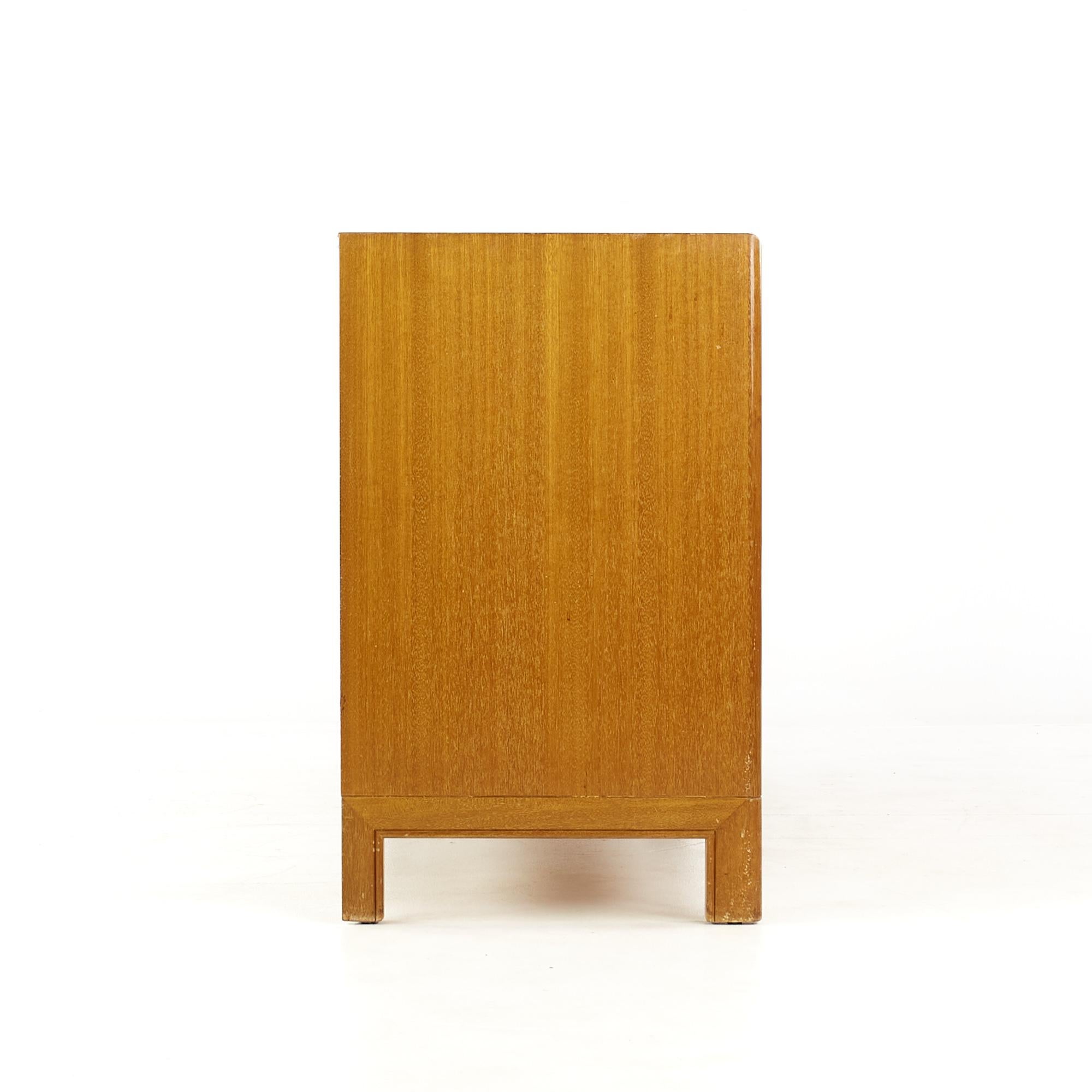American John Keal for Brown Saltman Mid Century Bleached Mahogany Credenza For Sale