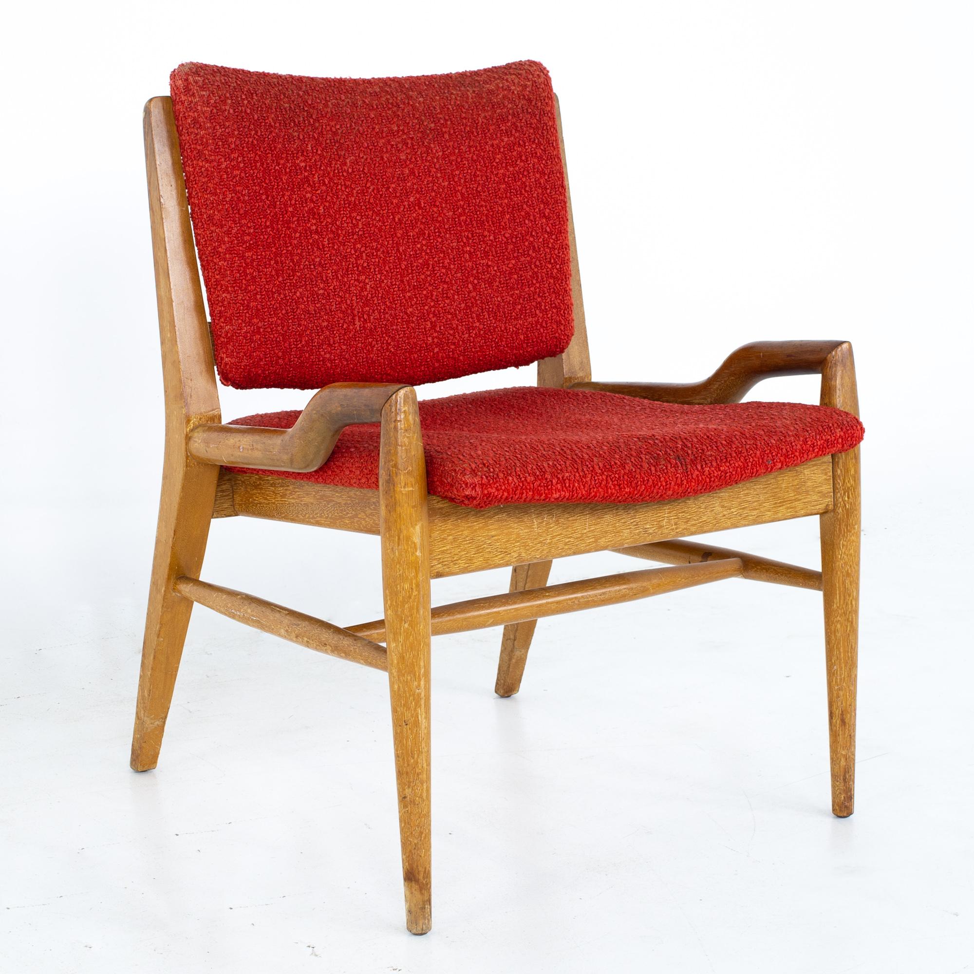 John Keal for Brown Saltman Mid Century Mahogany Dining Chairs, Set of 4 3