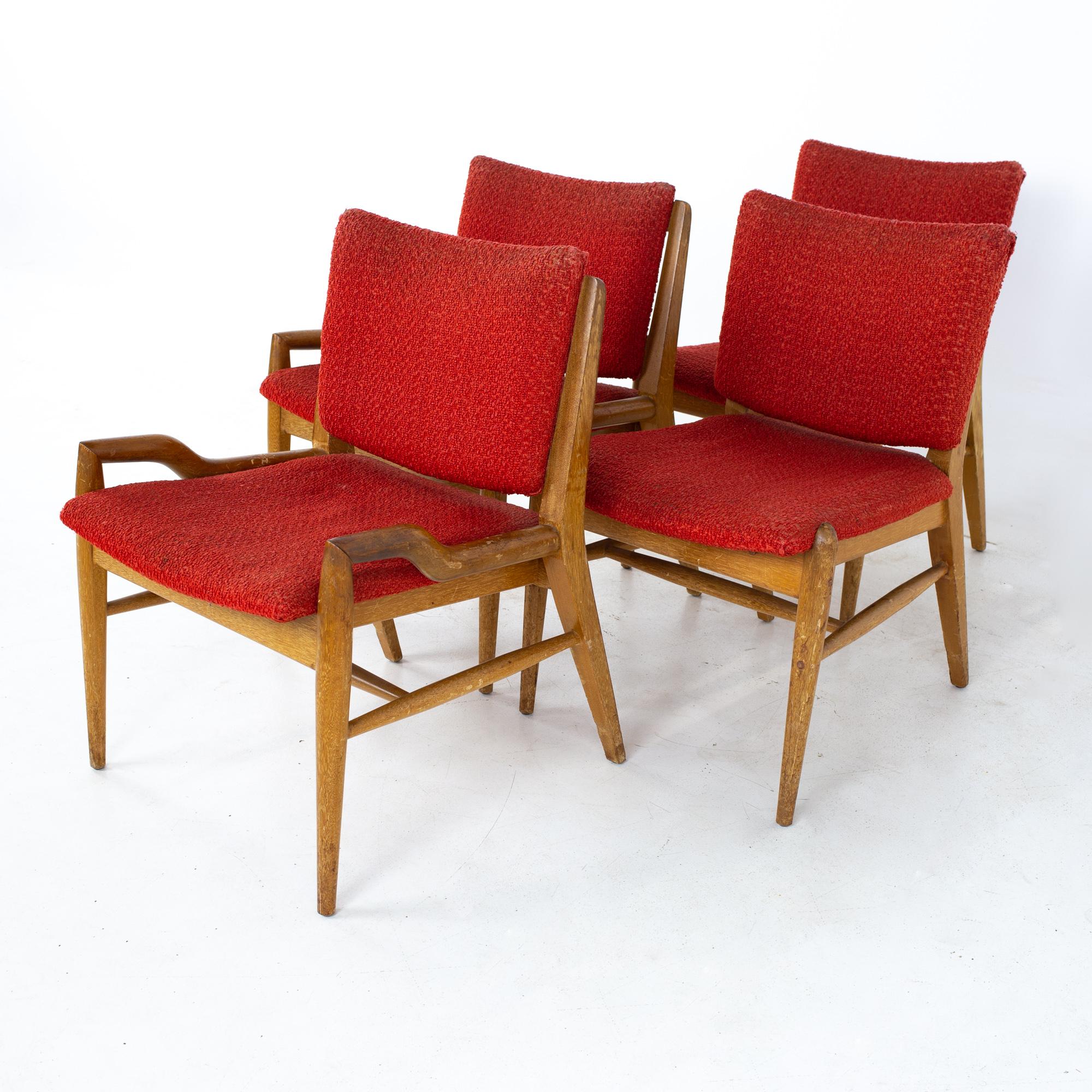 Mid-Century Modern John Keal for Brown Saltman Mid Century Mahogany Dining Chairs, Set of 4