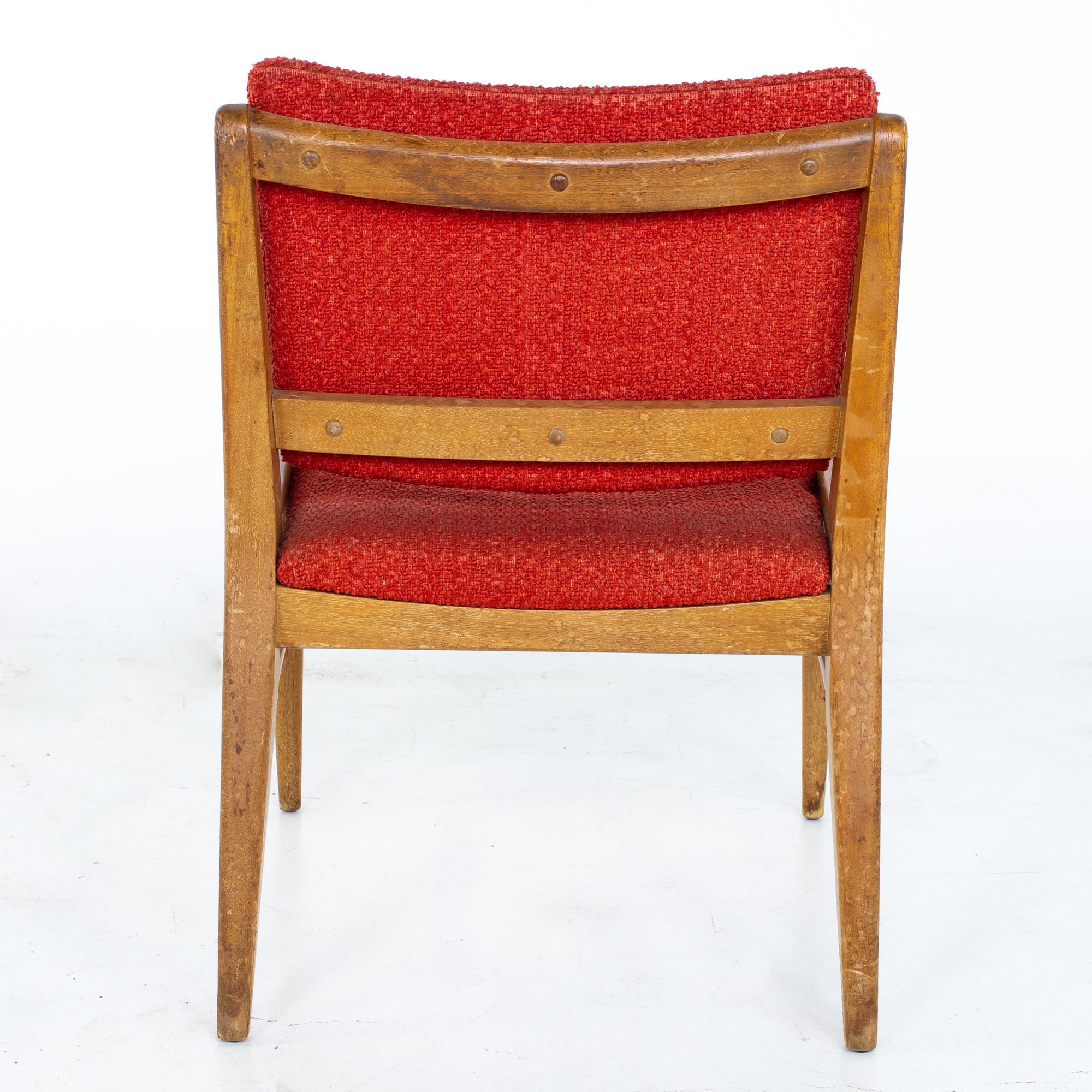 John Keal for Brown Saltman Mid Century Mahogany Dining Chairs, Set of 4 1