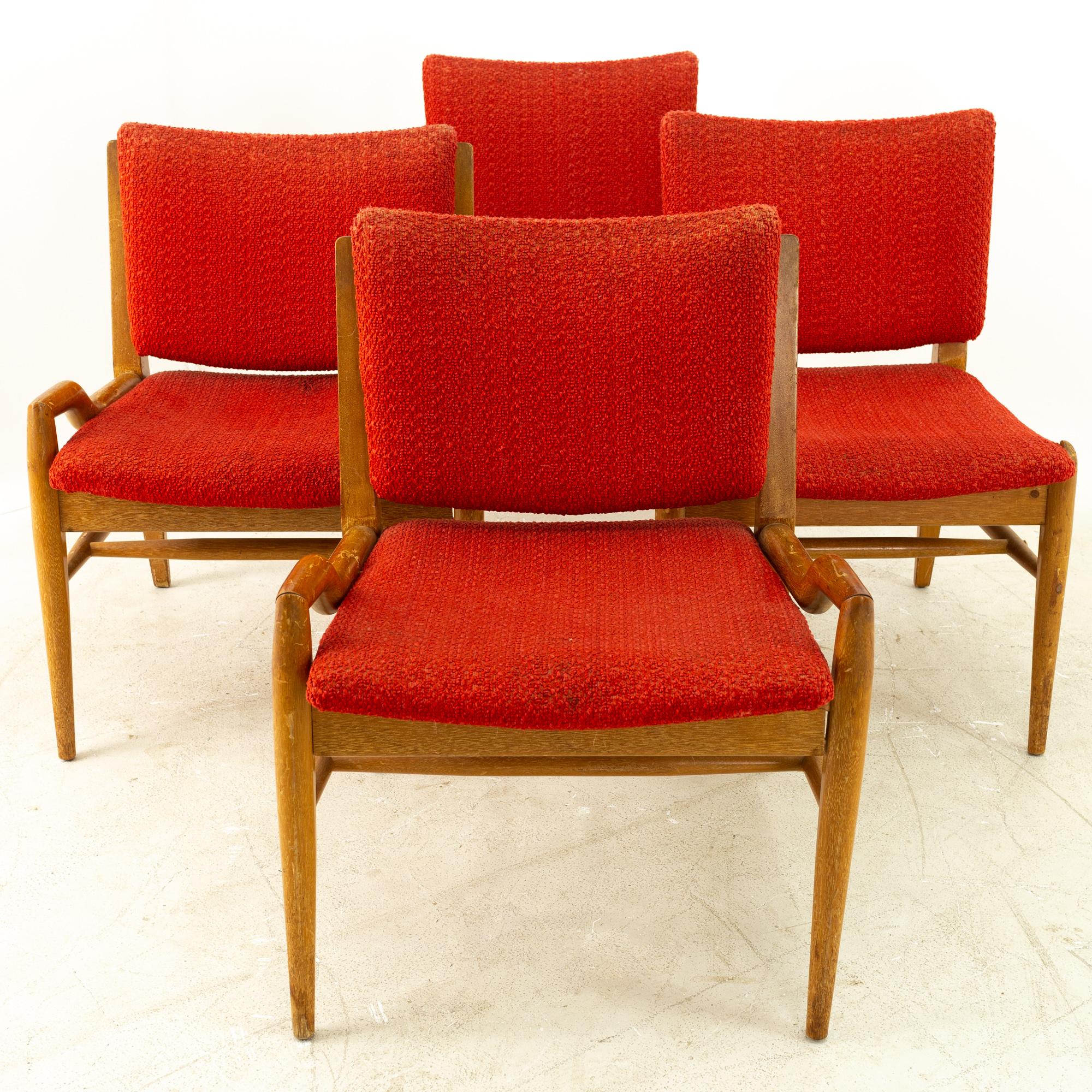 American John Keal for Brown Saltman Mid Century Mahogany Dining Chairs, Set of 6