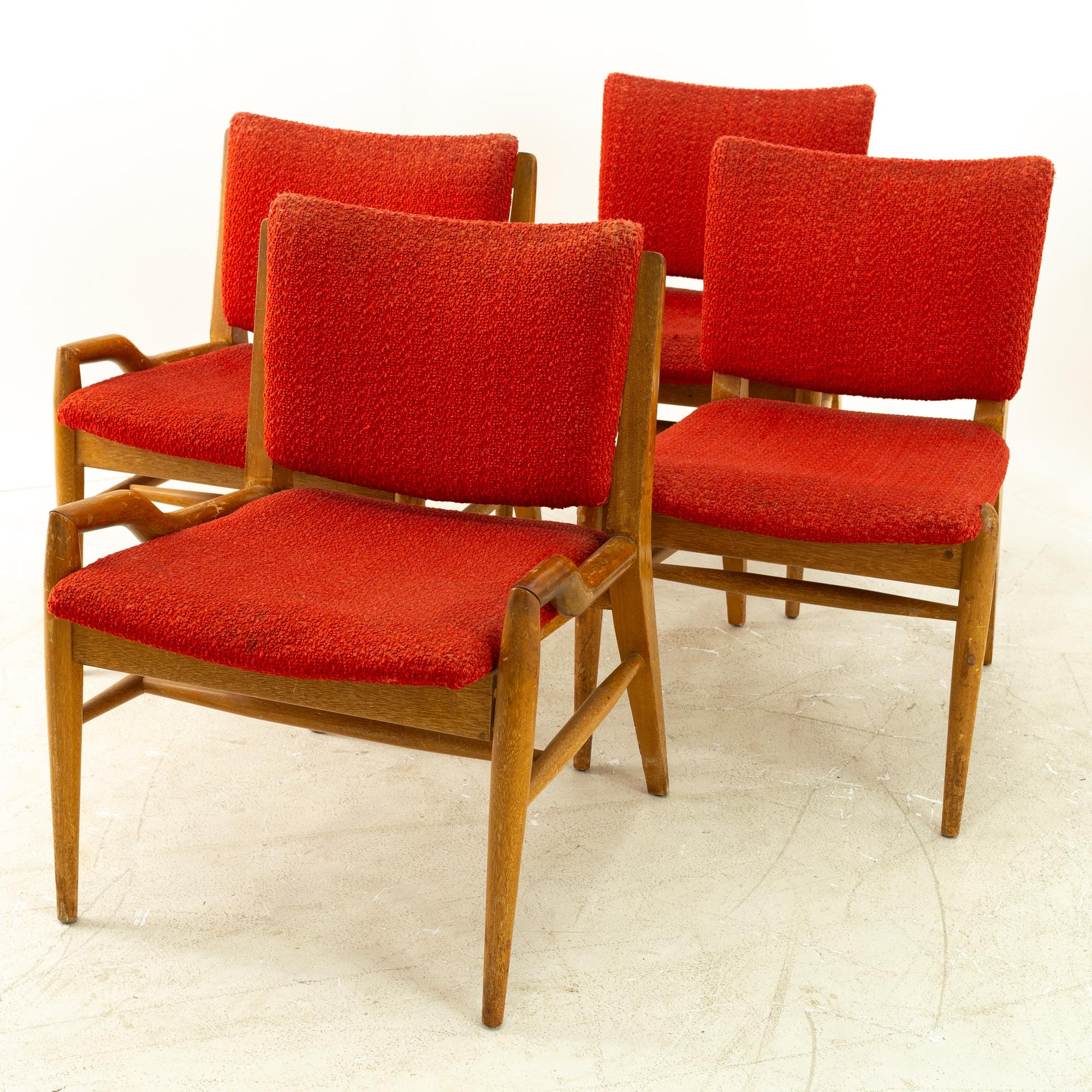 John Keal for Brown Saltman Mid Century Mahogany Dining Chairs, Set of 6 In Excellent Condition In Countryside, IL