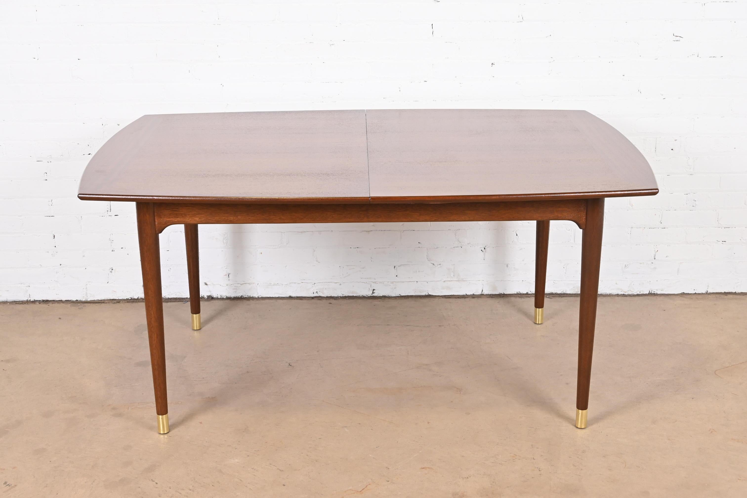 John Keal for Brown Saltman Mid-Century Modern Mahogany Dining Table, Refinished 4