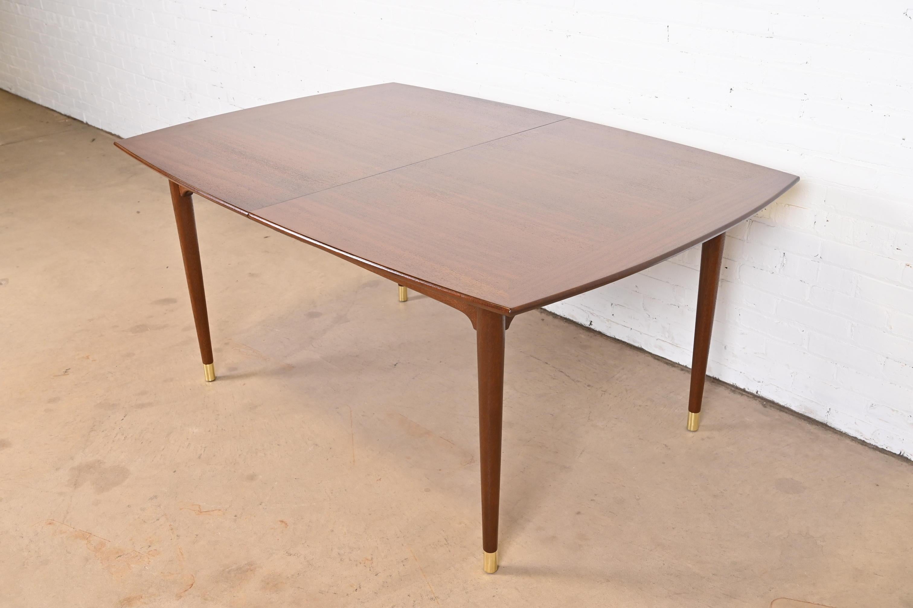 John Keal for Brown Saltman Mid-Century Modern Mahogany Dining Table, Refinished 5