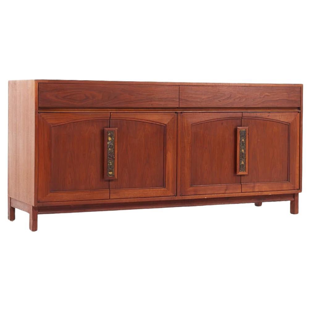 John Keal for Brown Saltman Mid Century Walnut Credenza For Sale