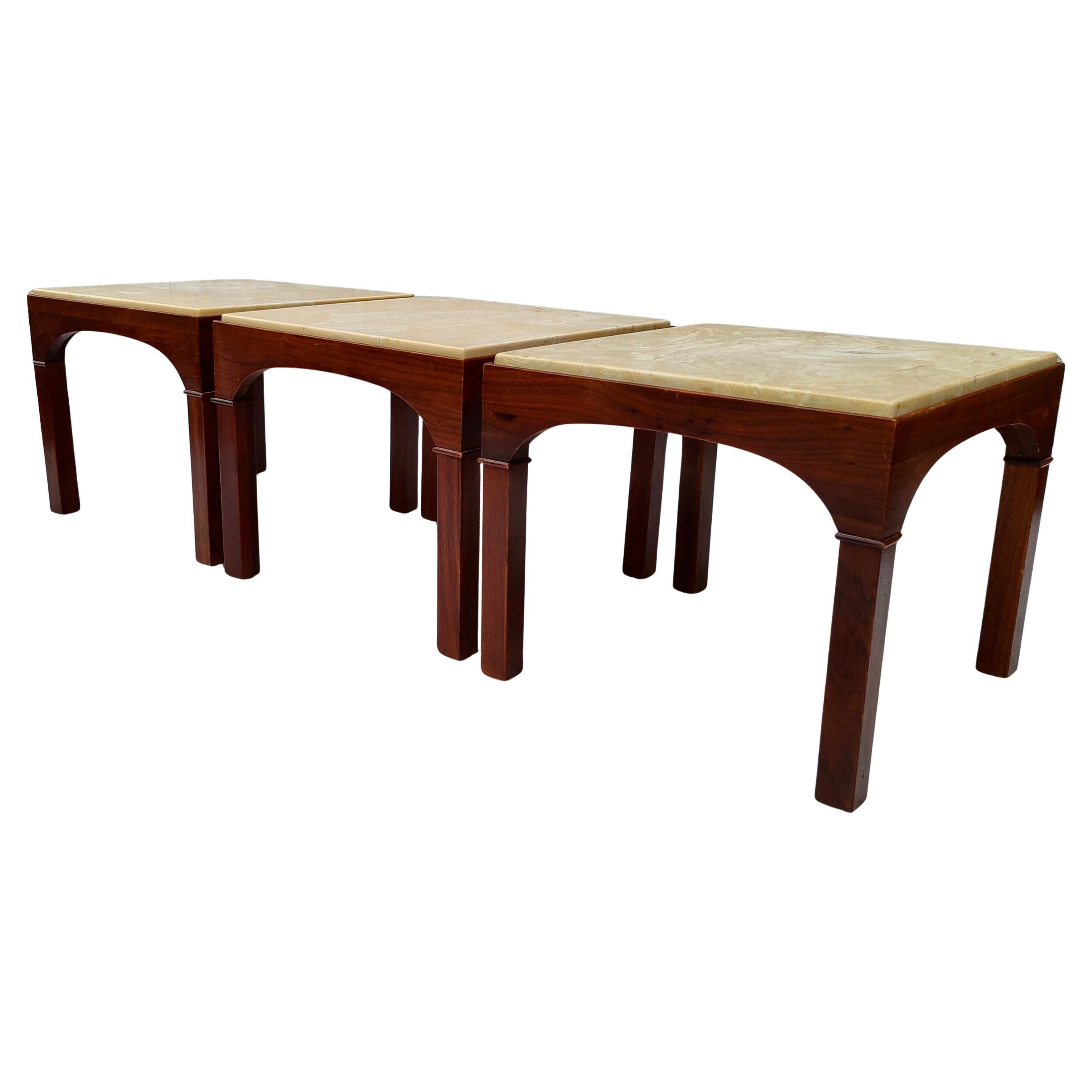 Ensemble de 3 tables d'appoint cubiques John Keal pour Brown Saltman en vente 5