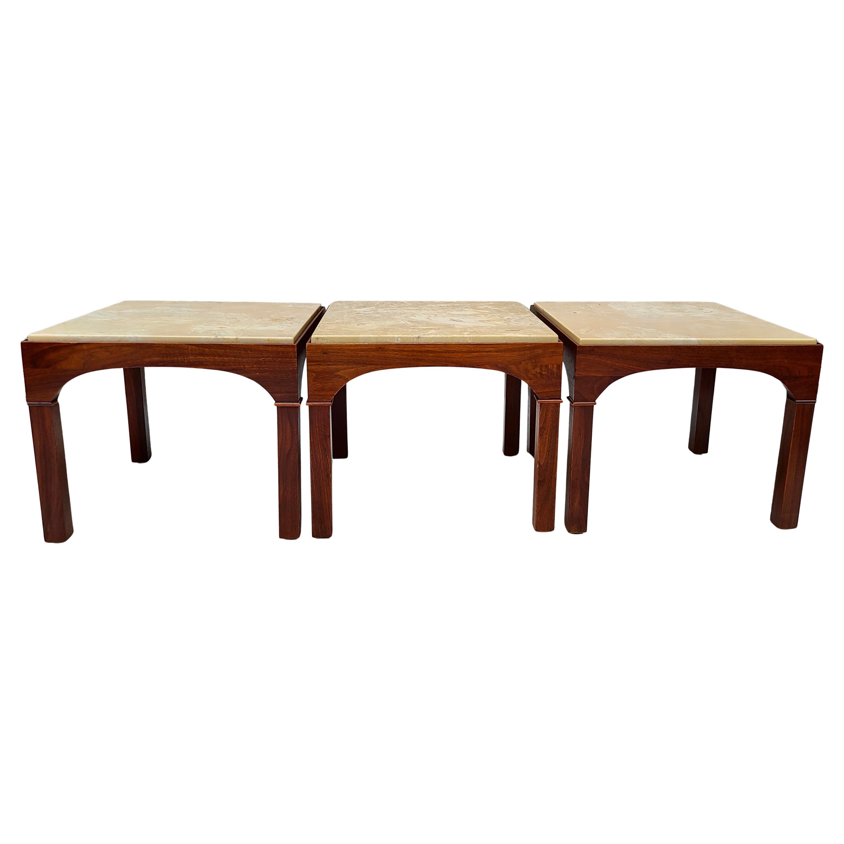Ensemble de 3 tables d'appoint cubiques John Keal pour Brown Saltman en vente 7