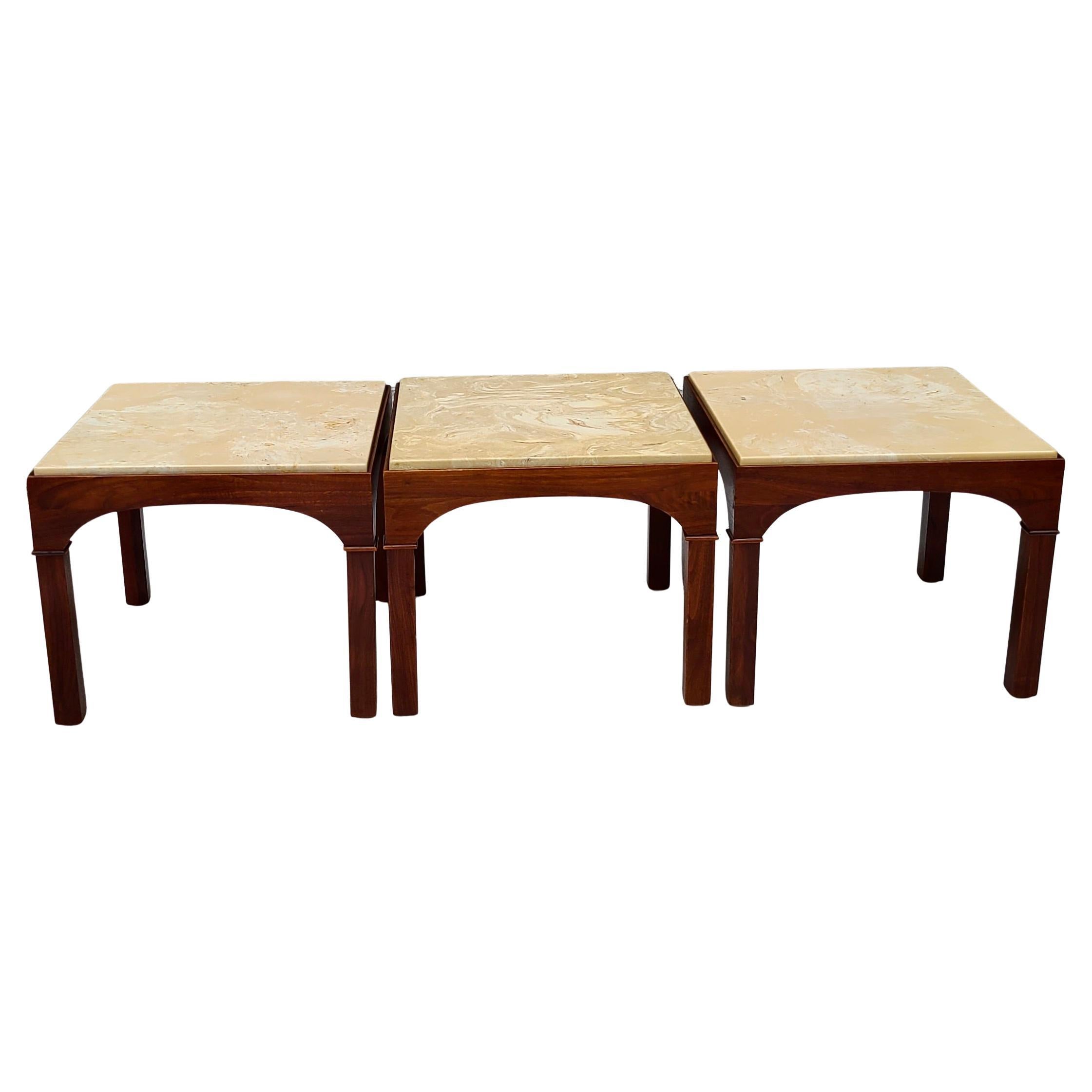 Ensemble de 3 tables d'appoint cubiques John Keal pour Brown Saltman en vente 8