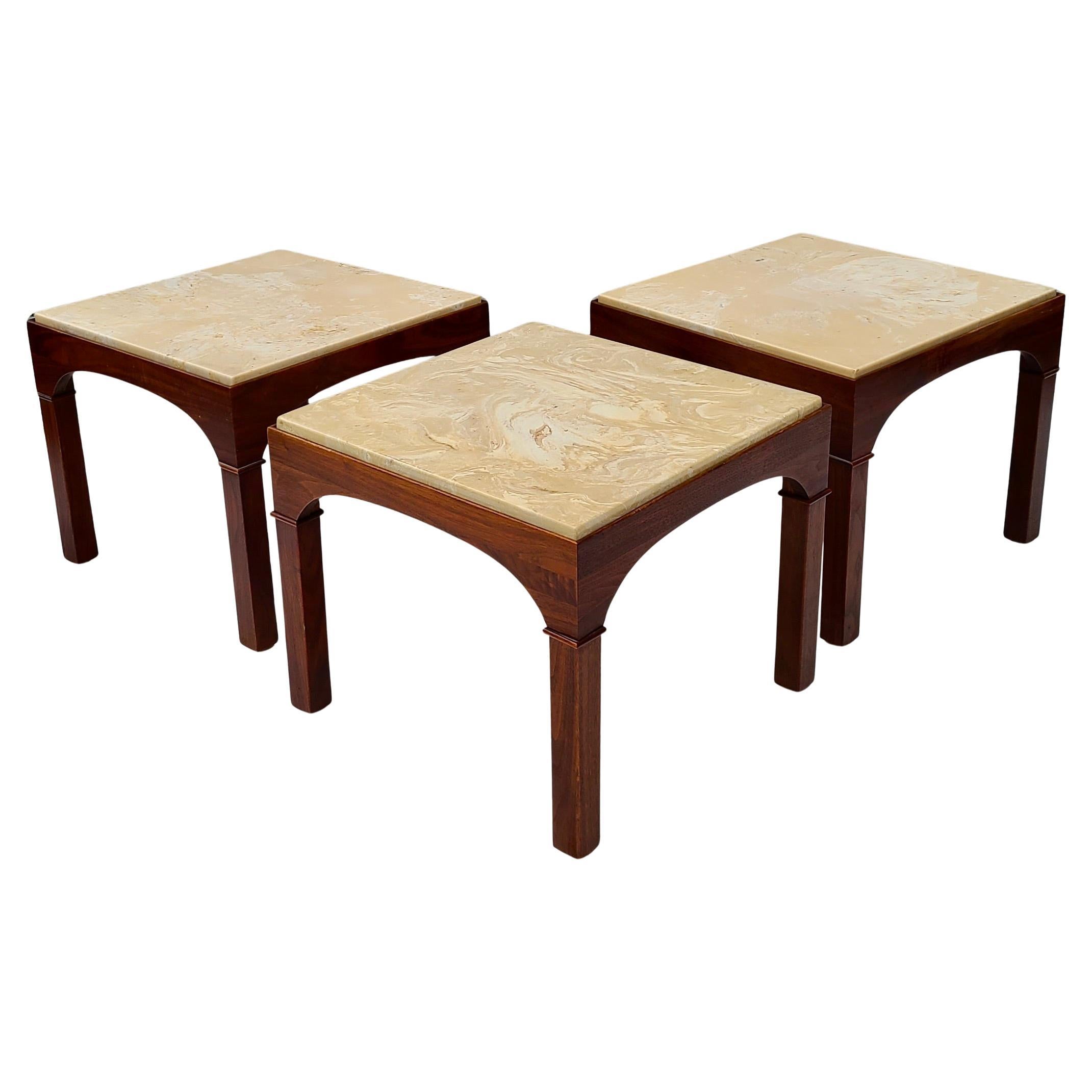 Ensemble de 3 tables d'appoint cubiques John Keal pour Brown Saltman en vente 9