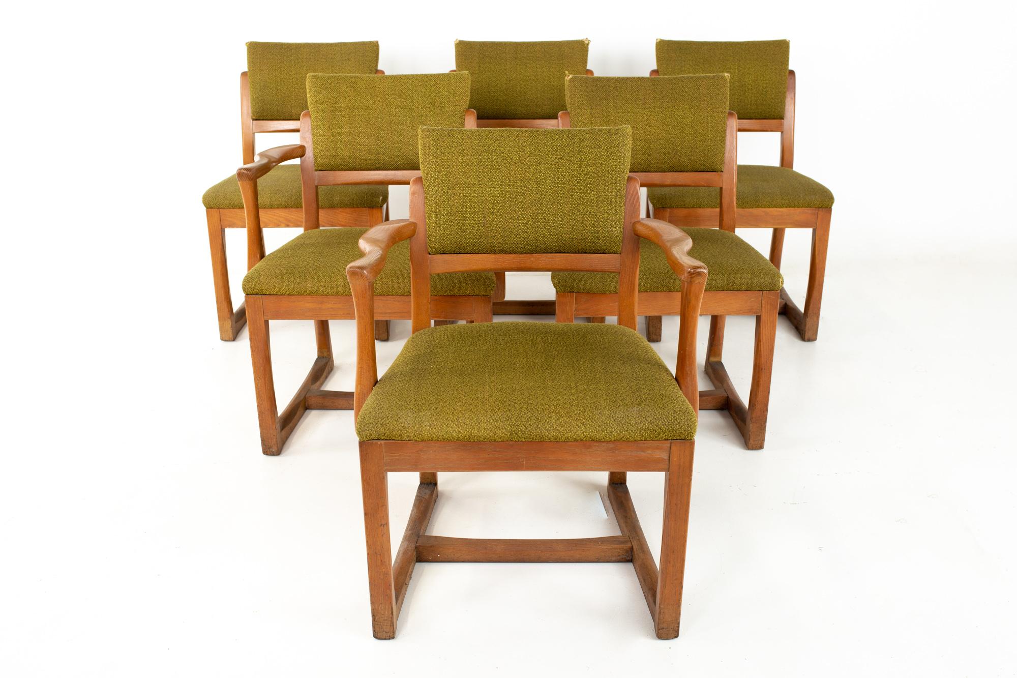 Mid-Century Modern John Keal for Brown Saltman Style MCM Mahogany Dining Chairs, Set of 6