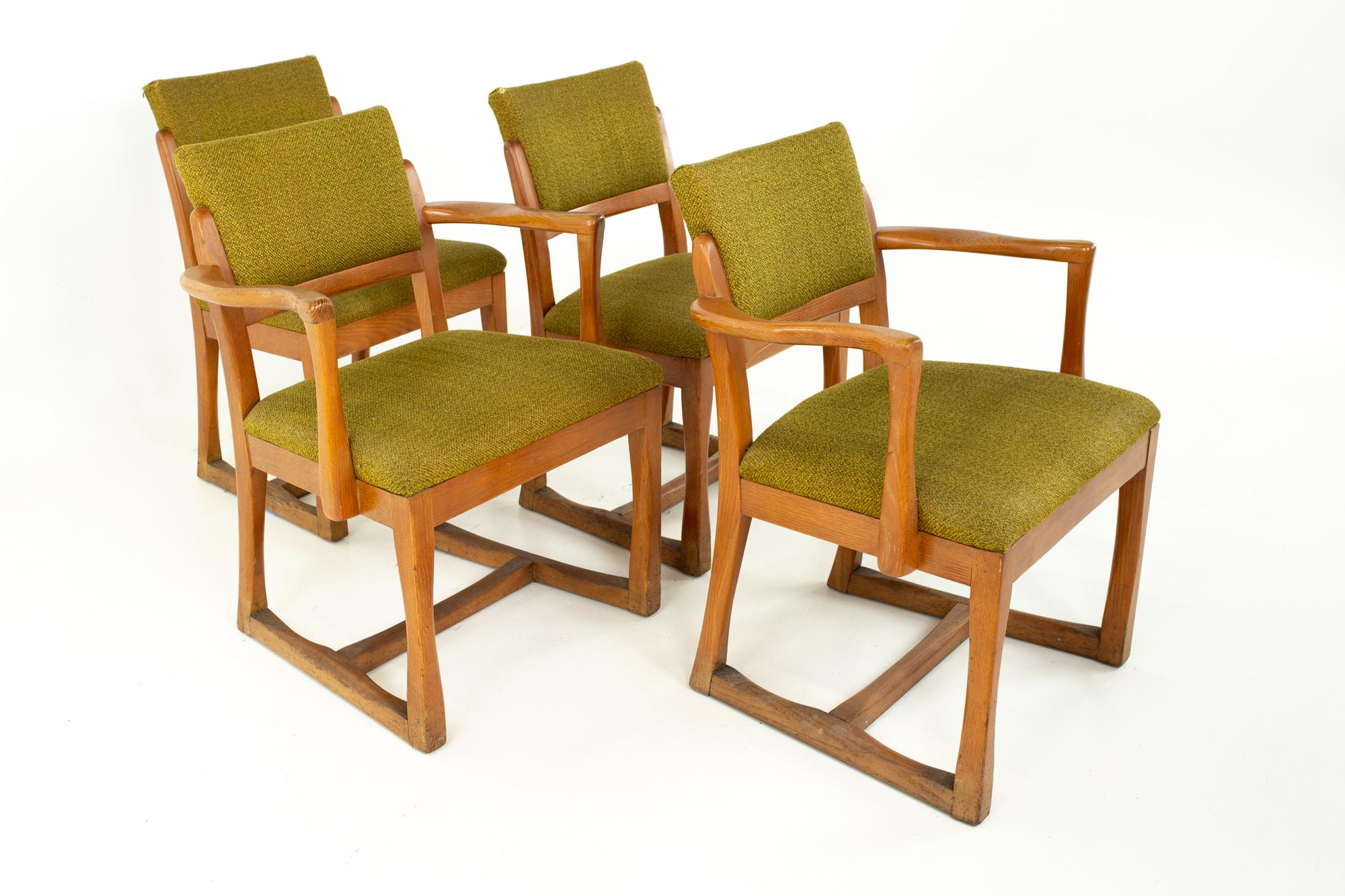American John Keal for Brown Saltman Style MCM Mahogany Dining Chairs, Set of 6