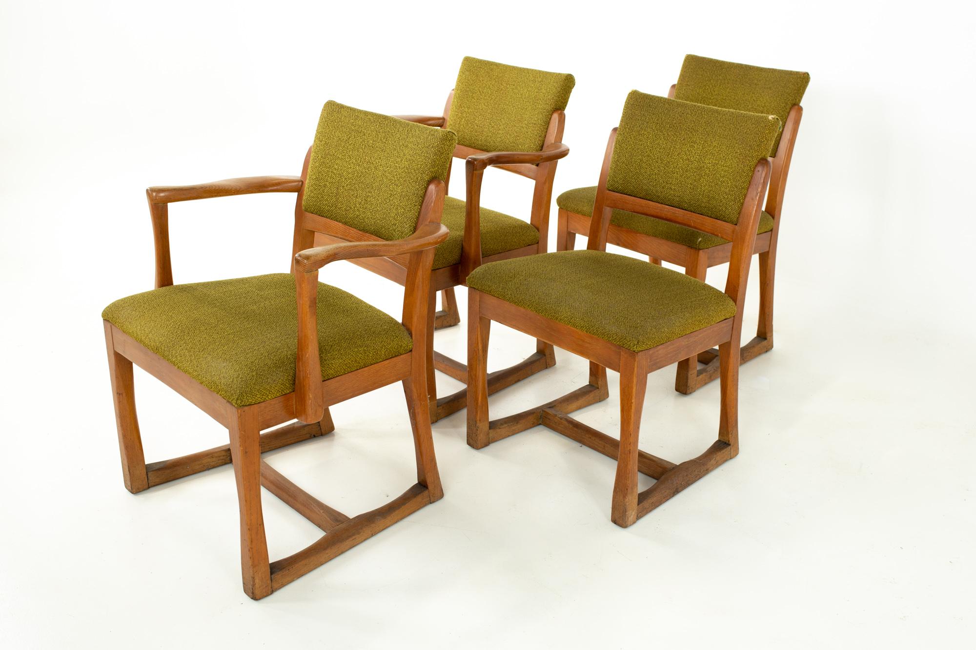 John Keal for Brown Saltman Style MCM Mahogany Dining Chairs, Set of 6 In Good Condition In Countryside, IL