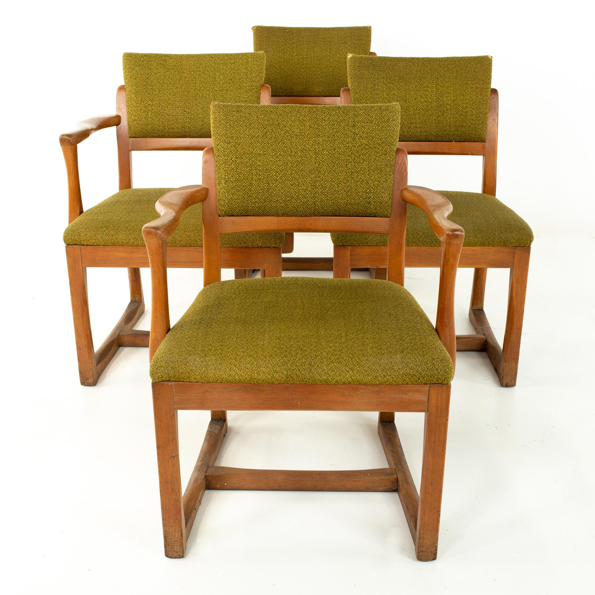 Late 20th Century John Keal for Brown Saltman Style MCM Mahogany Dining Chairs, Set of 6