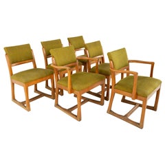 John Keal for Brown Saltman Style MCM Mahogany Dining Chairs, Set of 6