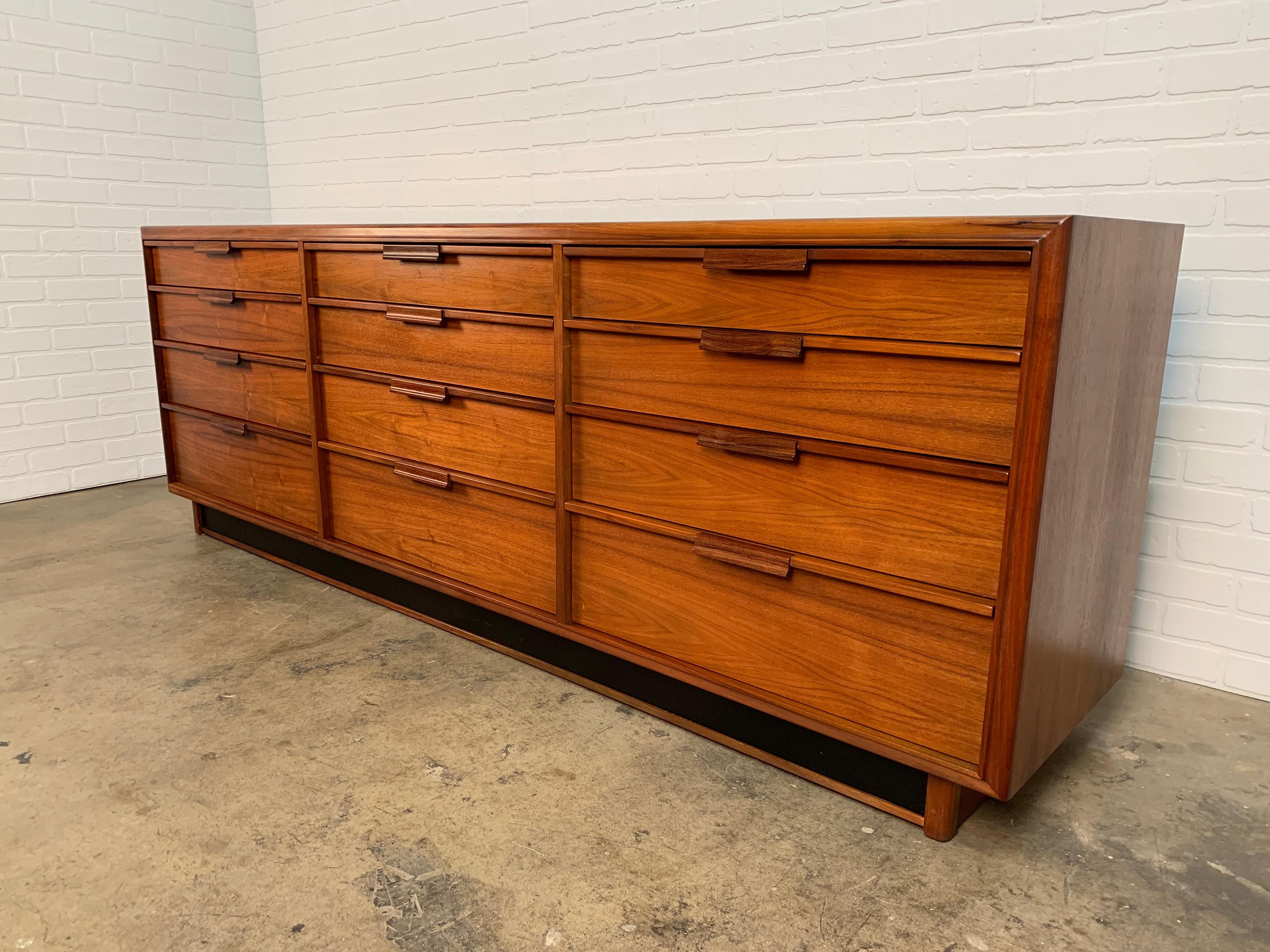 Mid-Century Modern John Keal for Brown Saltman Twelve-Drawer Dresser