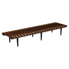 John Keal for Brown Saltman Two-Tone Slat Bench