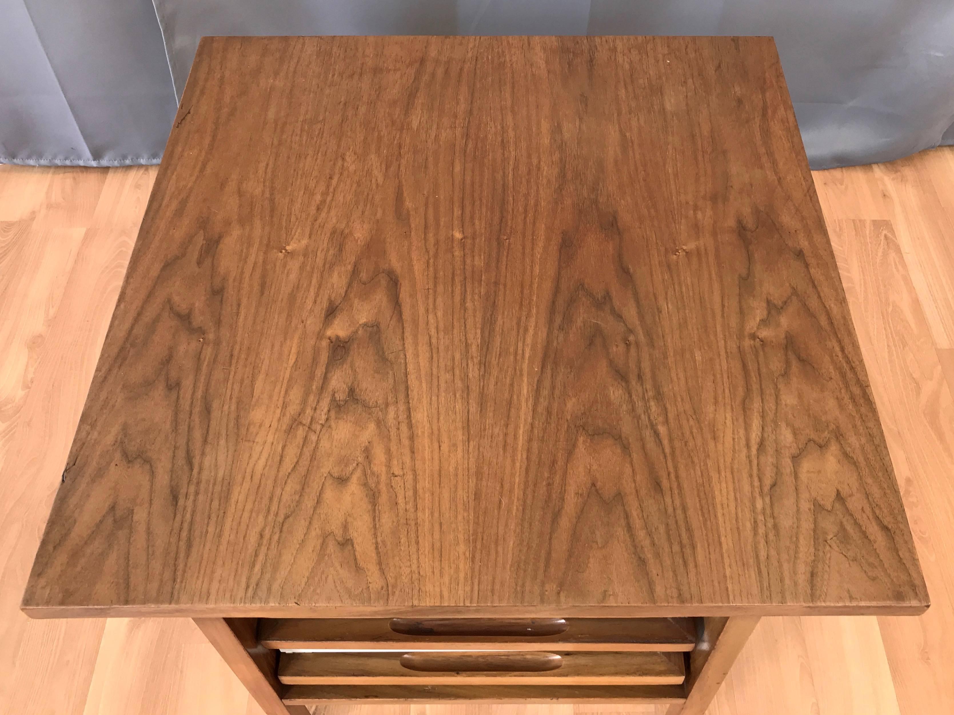 Mid-20th Century John Keal for Brown-Saltman Walnut and Laminate Folding Table Set