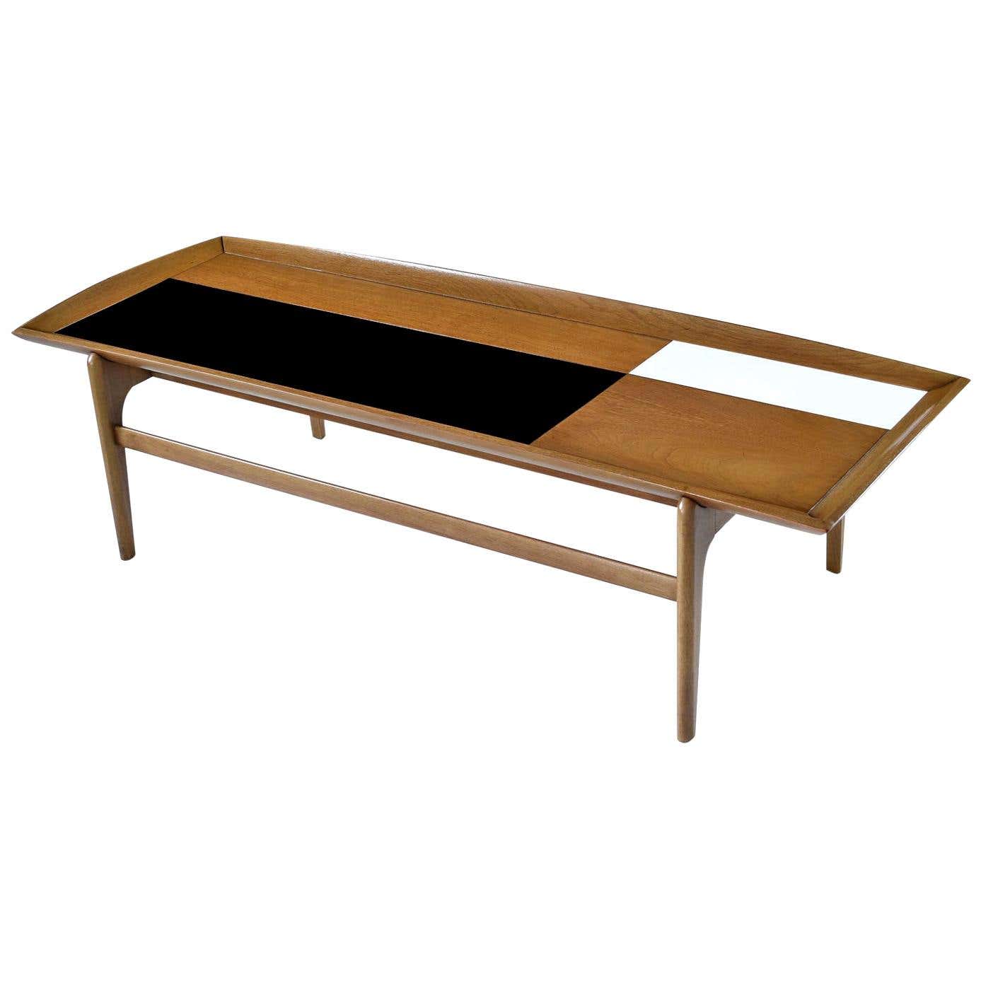 John Keal for BrownSaltman Walnut Checkerboard Inlay Laminate Coffee