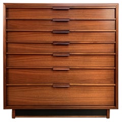 John Keal for Brown Saltman Walnut Highboy Dresser