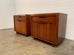 John Keal for Brown Saltman Walnut Nightstands