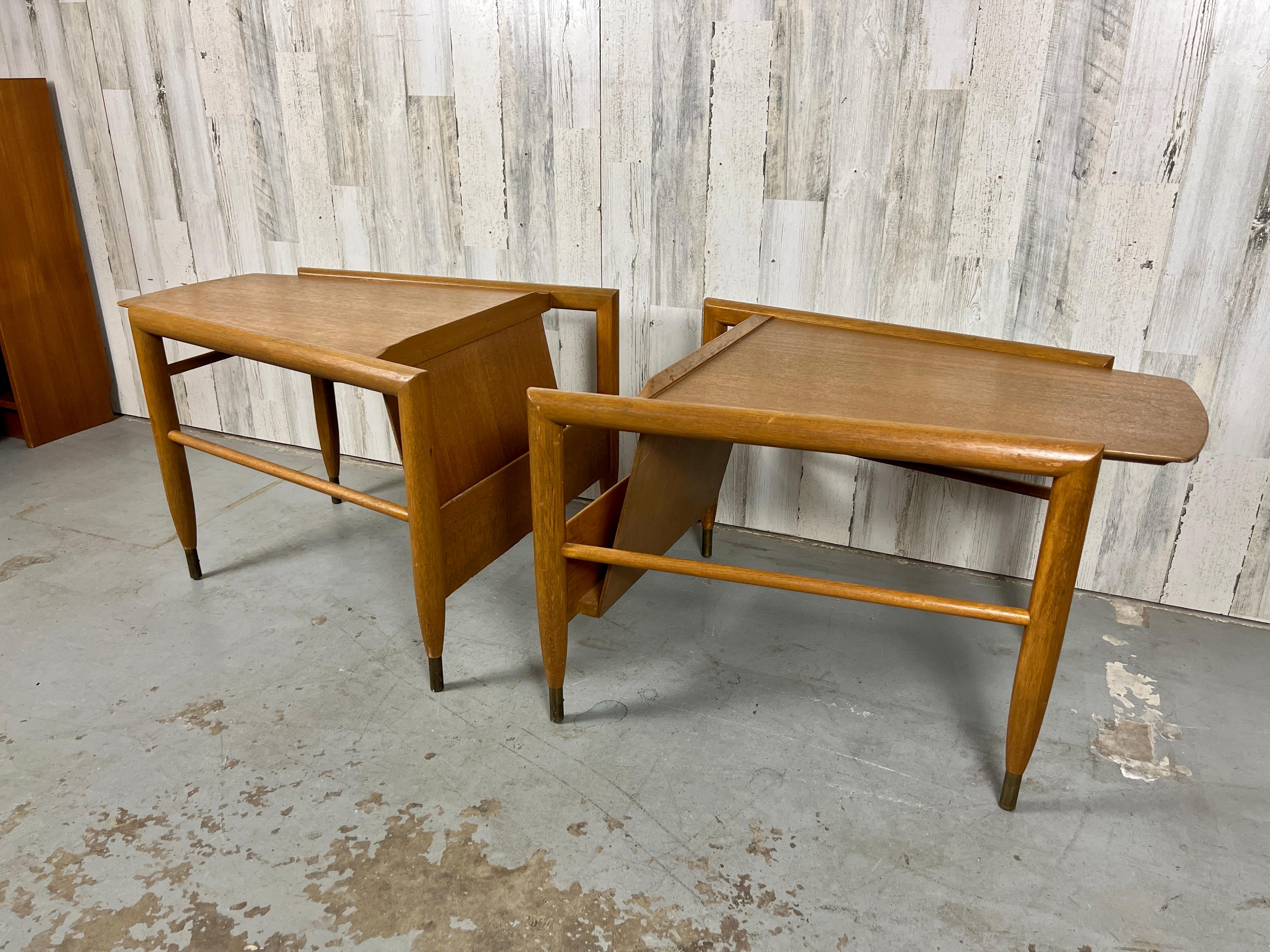 20th Century John Keal for Brown Saltman Wedge End Tables For Sale